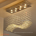 Moderne led lustre cristal plafonnier salle à manger rectangulaire lustre éclairage 92014